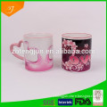 sublimation mug with heart handle, 11oz porcelain coffee mug